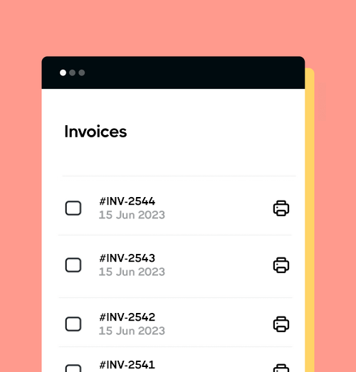 Print invoices